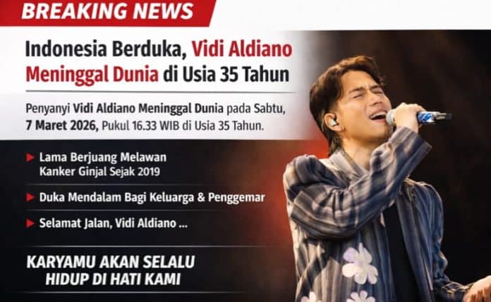 Indonesia Berduka, Vidi Aldiano Meninggal Dunia pada Usia 35 Tahun Vidi Aldiano
