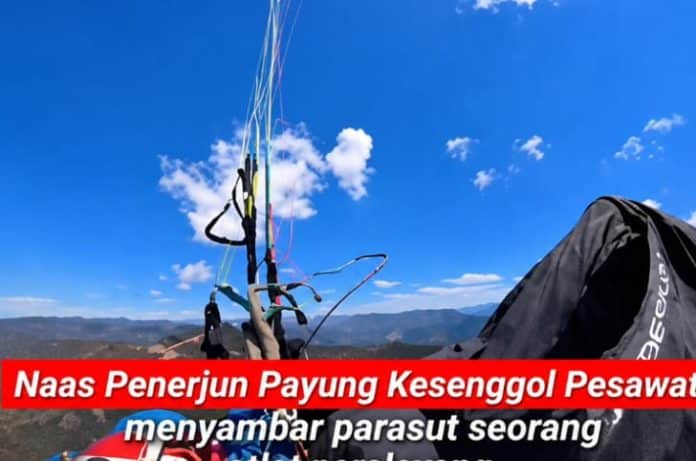 Nikmati di Udara Paralayang Kesenggol Pesawat Terjerembab Jatuh Udara